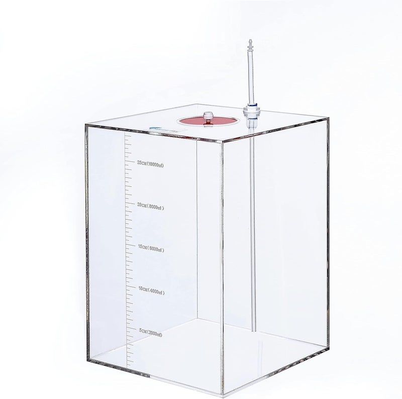 DHAO Acryli Made Liquid Storage Bucket 2.6 Gallons, Working with Dosing Pump,Auto Top Off System Reservoir Container - Image 1